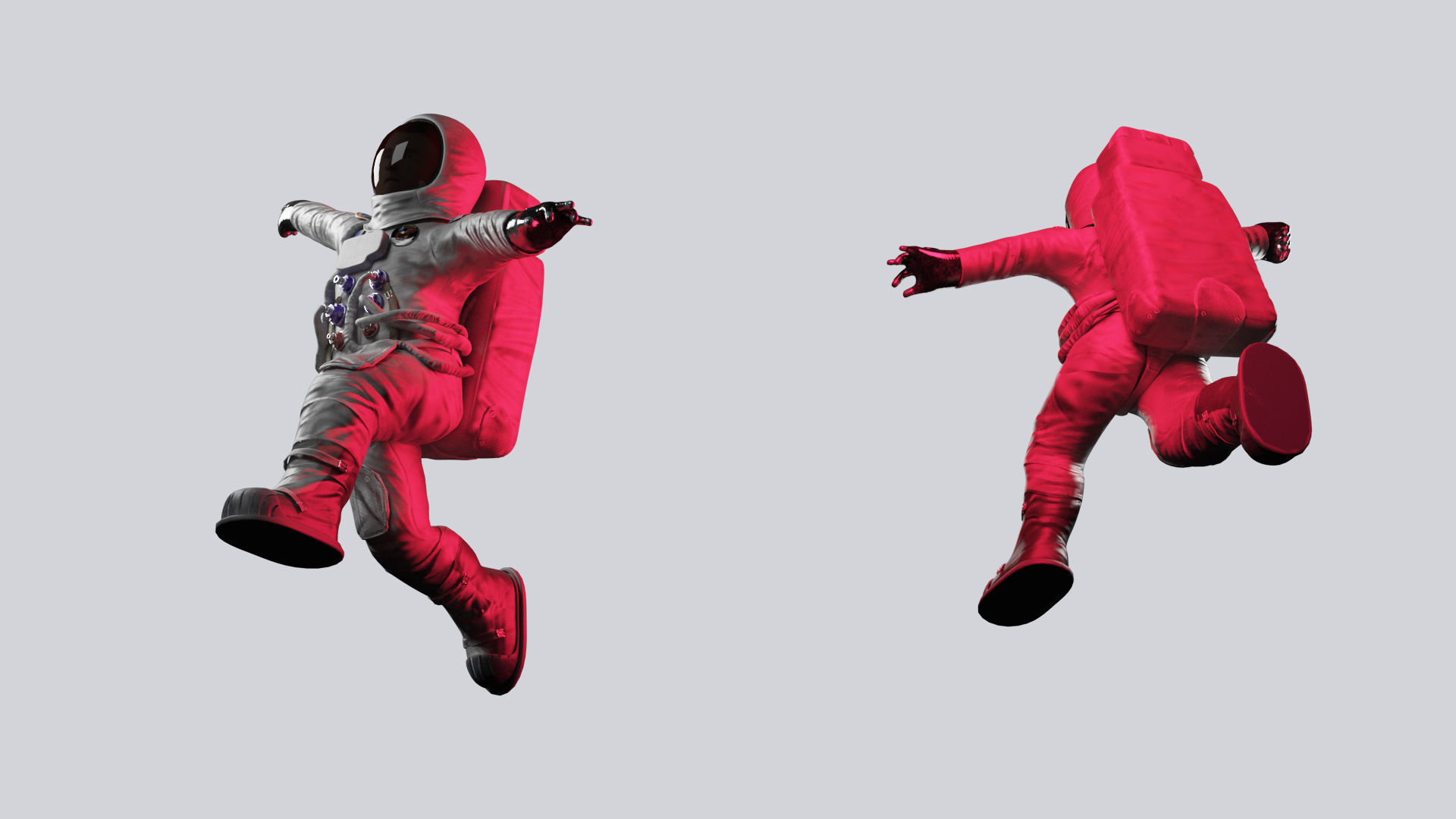 Astronaut 3D model rigged  Low-poly 3D model_11