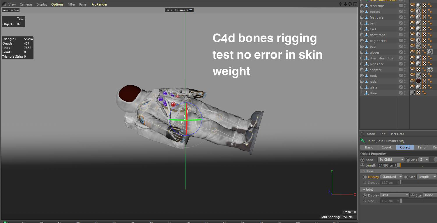 Astronaut 3D model rigged  Low-poly 3D model_10