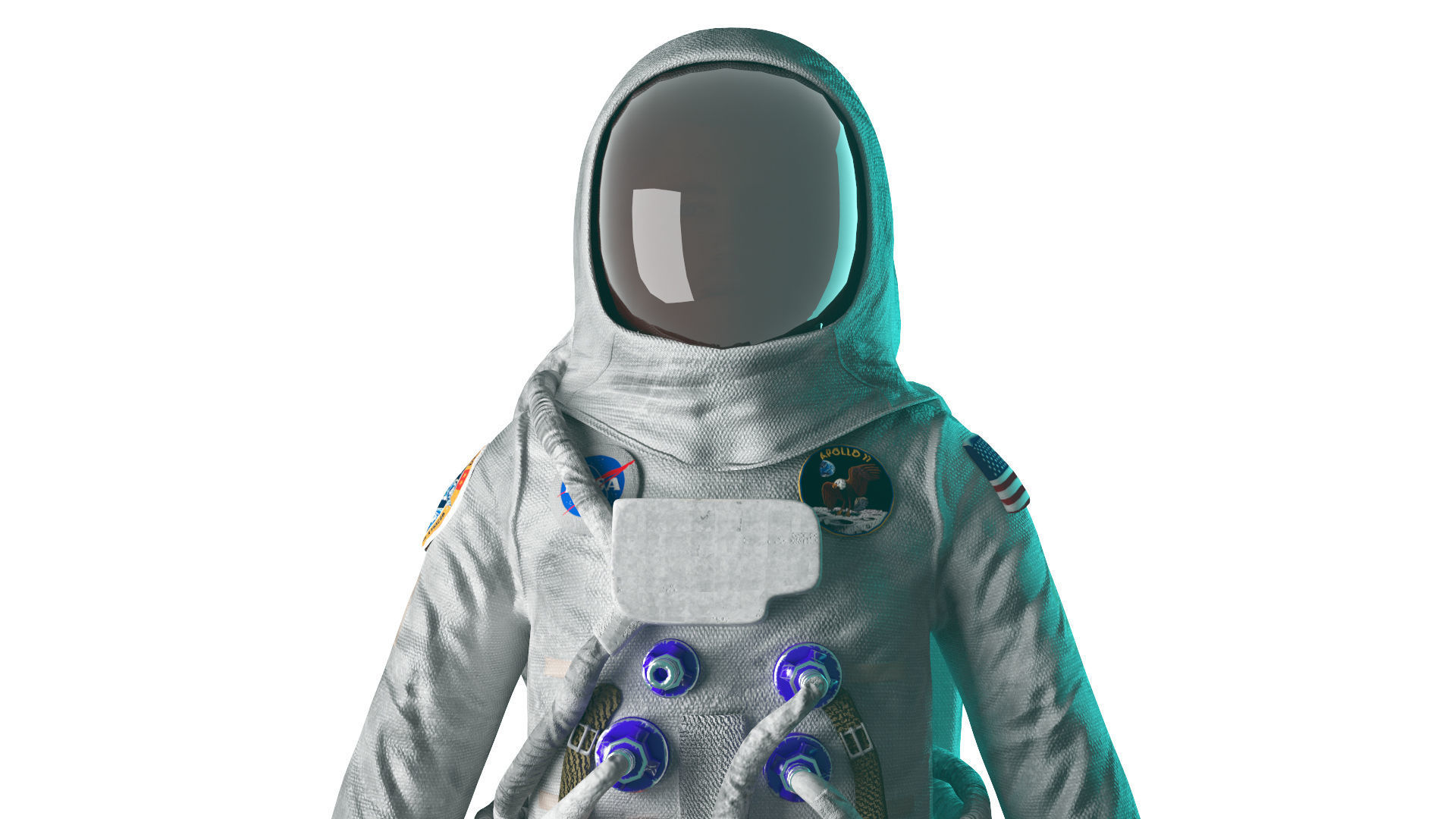 Astronaut 3D model rigged  Low-poly 3D model_14