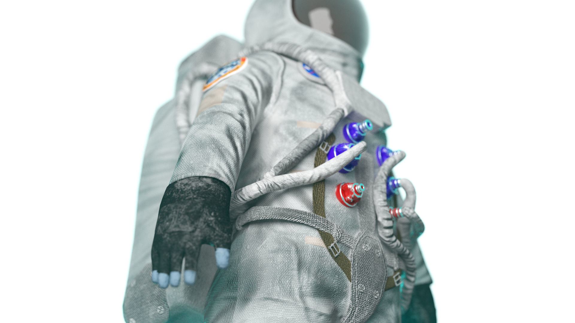 Astronaut 3D model rigged  Low-poly 3D model_3