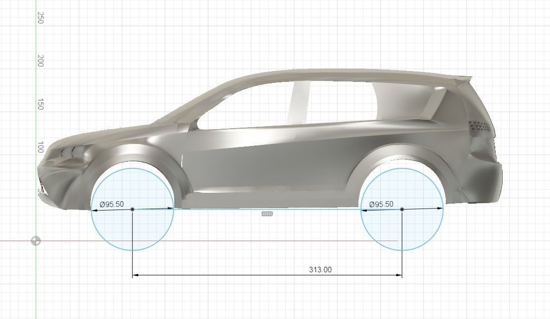 OUTLANDER 2008 313MM WHEEL BASE 2MM THICKNESS 3D print model_2