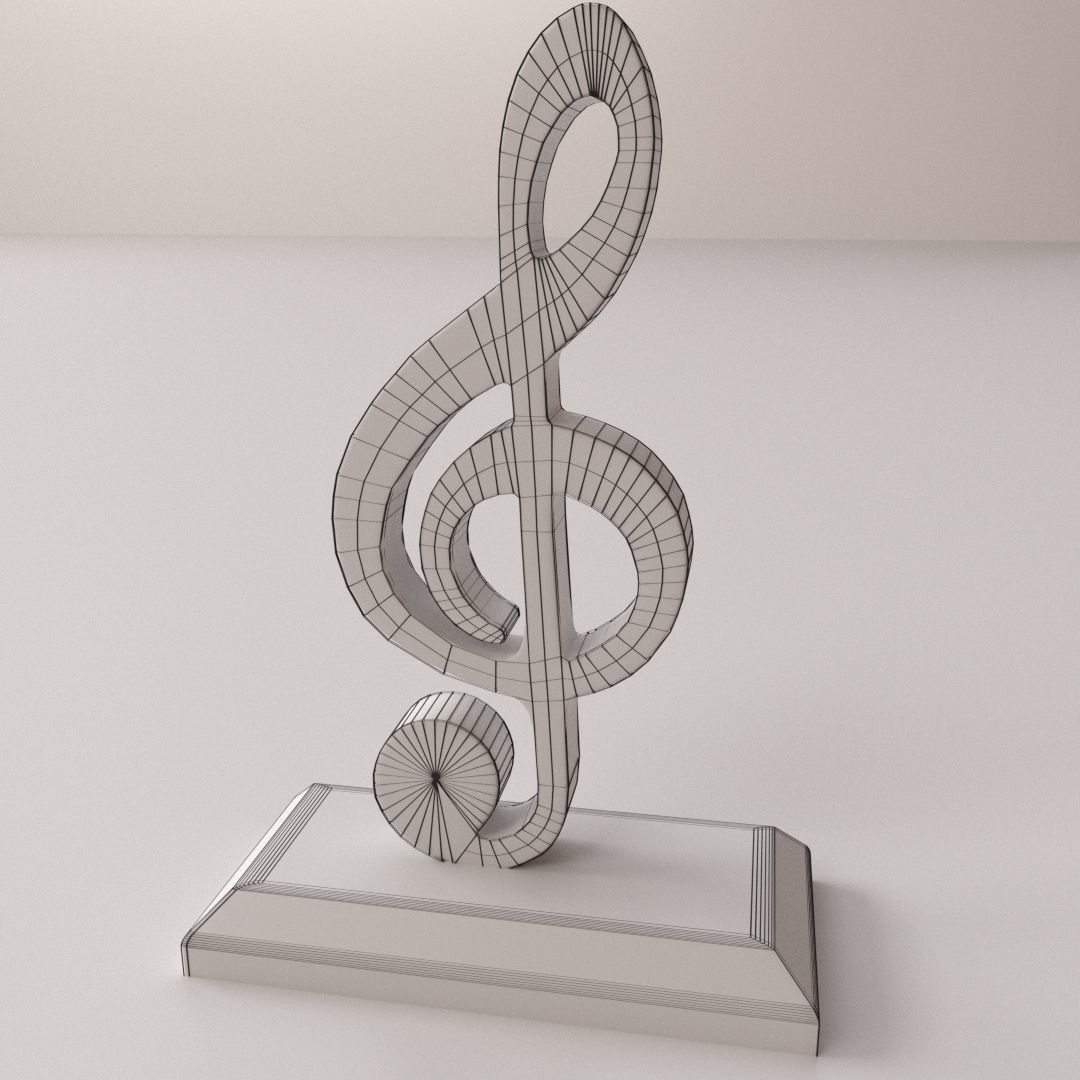 Music Trophy 3D model_4