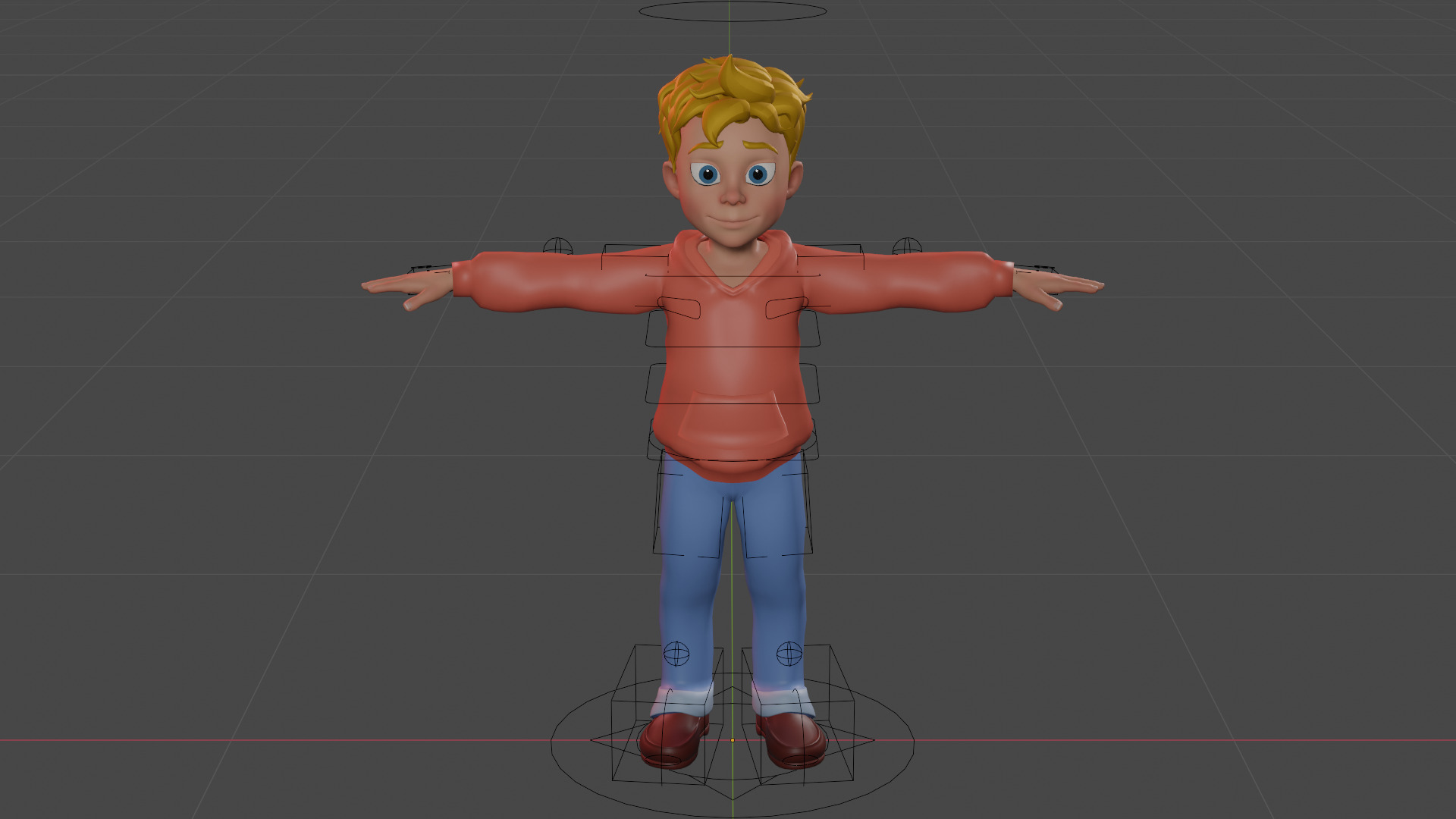 Character toon Boy  Full Rig  Ready For Animation 3D model_2