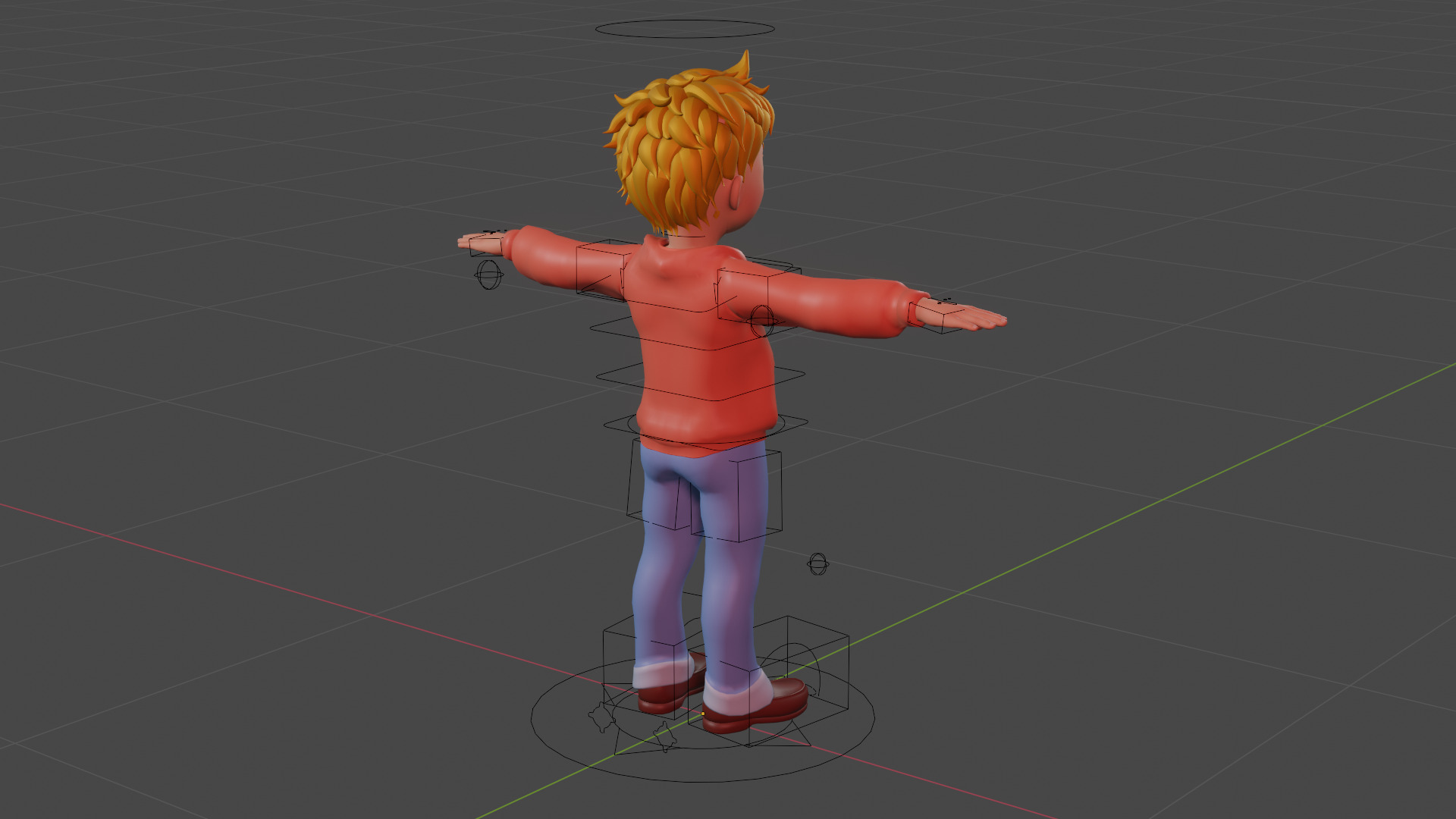 Character toon Boy  Full Rig  Ready For Animation 3D model_1