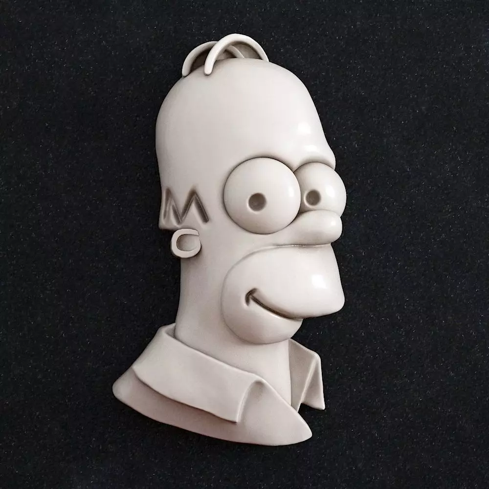 Jewelry pendant Homer simpson 3D print model