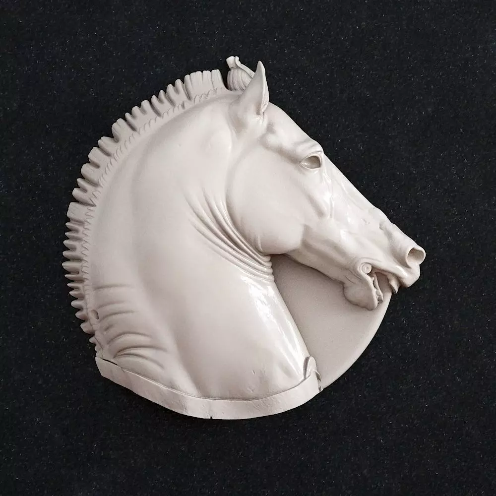 Jewelry pendant Horse head relief pendant 3D print model