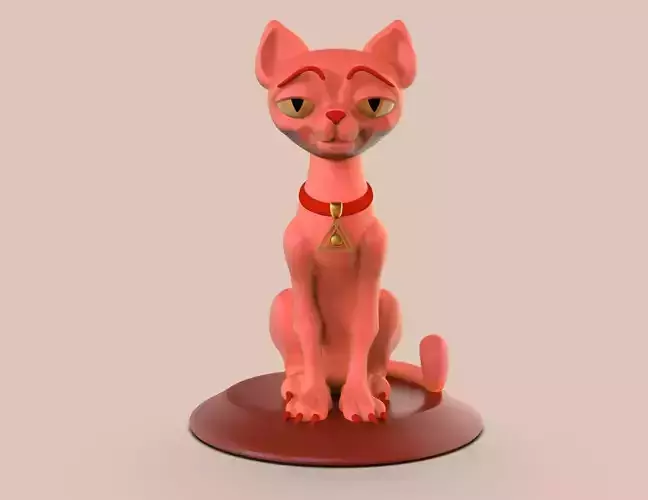 Pink cat Free 3D print model