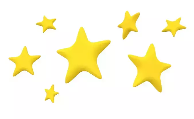  Five-pointed Stars 3D model