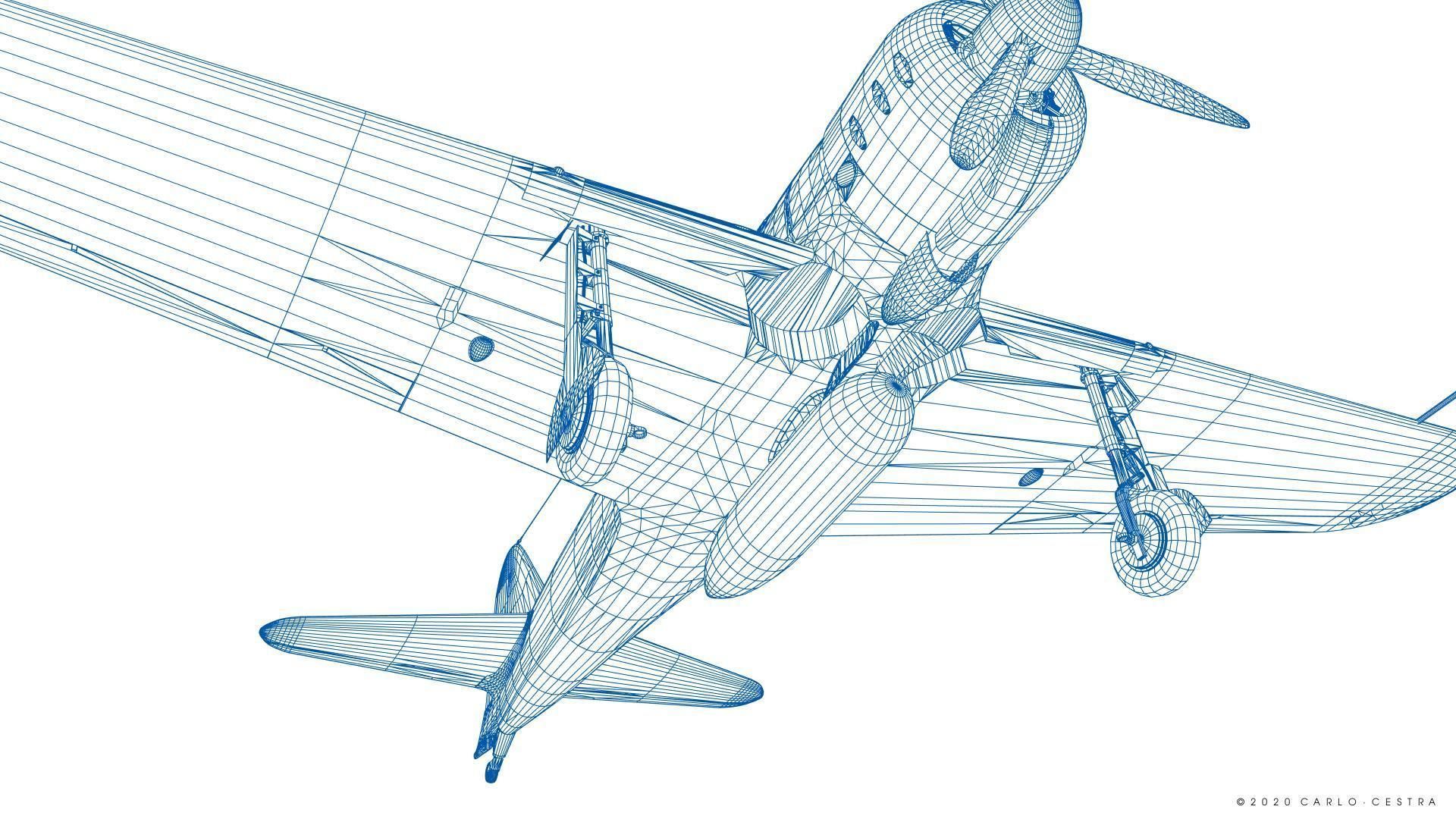 A6M2 Type0 Model11 Serial 3-112 - Rigged Low-poly 3D model_51