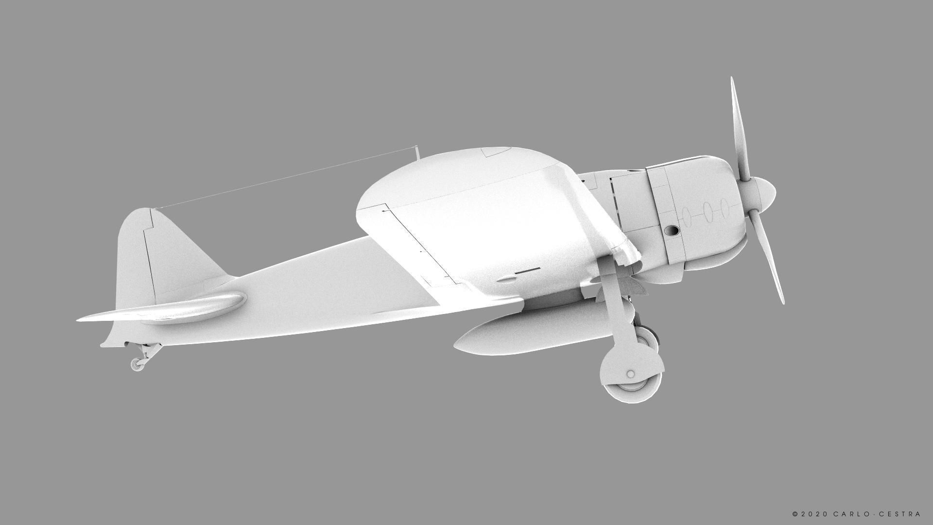 A6M2 Type0 Model11 Serial 3-112 - Rigged Low-poly 3D model_32