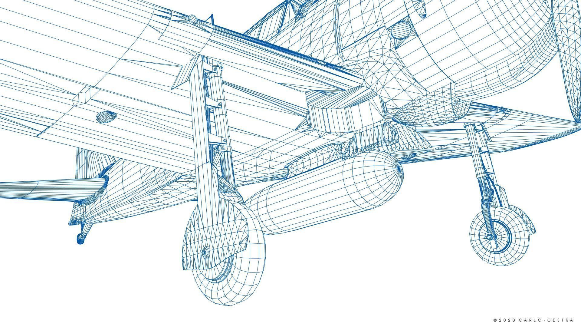 A6M2 Type0 Model11 Serial 3-112 - Rigged Low-poly 3D model_54