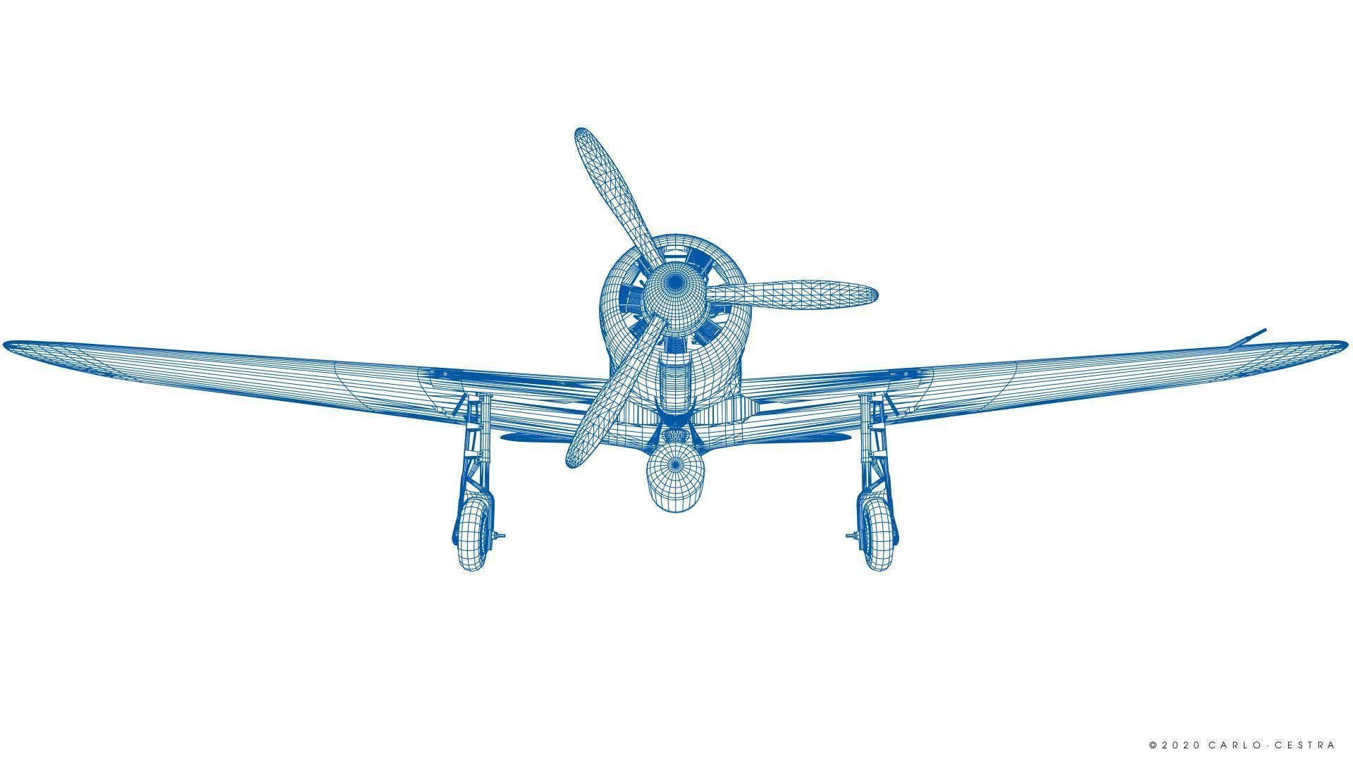 A6M2 Type0 Model11 Serial 3-112 - Rigged Low-poly 3D model_42