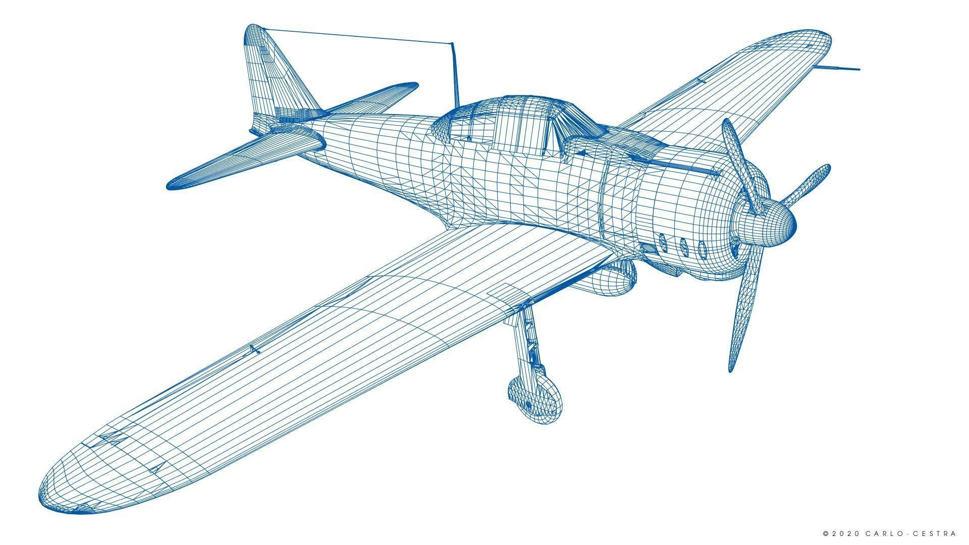 A6M2 Type0 Model11 Serial 3-112 - Rigged Low-poly 3D model_44