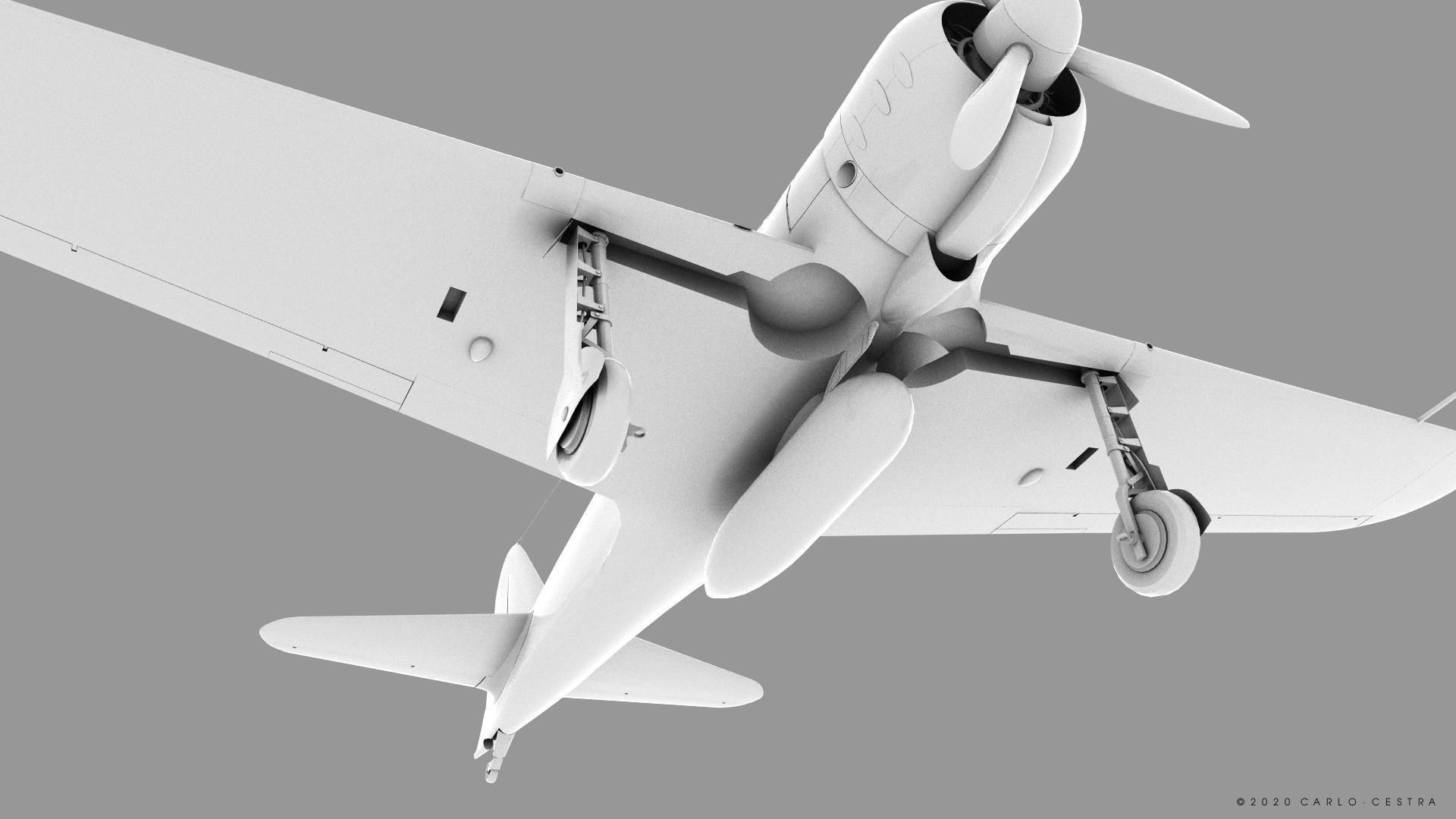 A6M2 Type0 Model11 Serial 3-112 - Rigged Low-poly 3D model_34