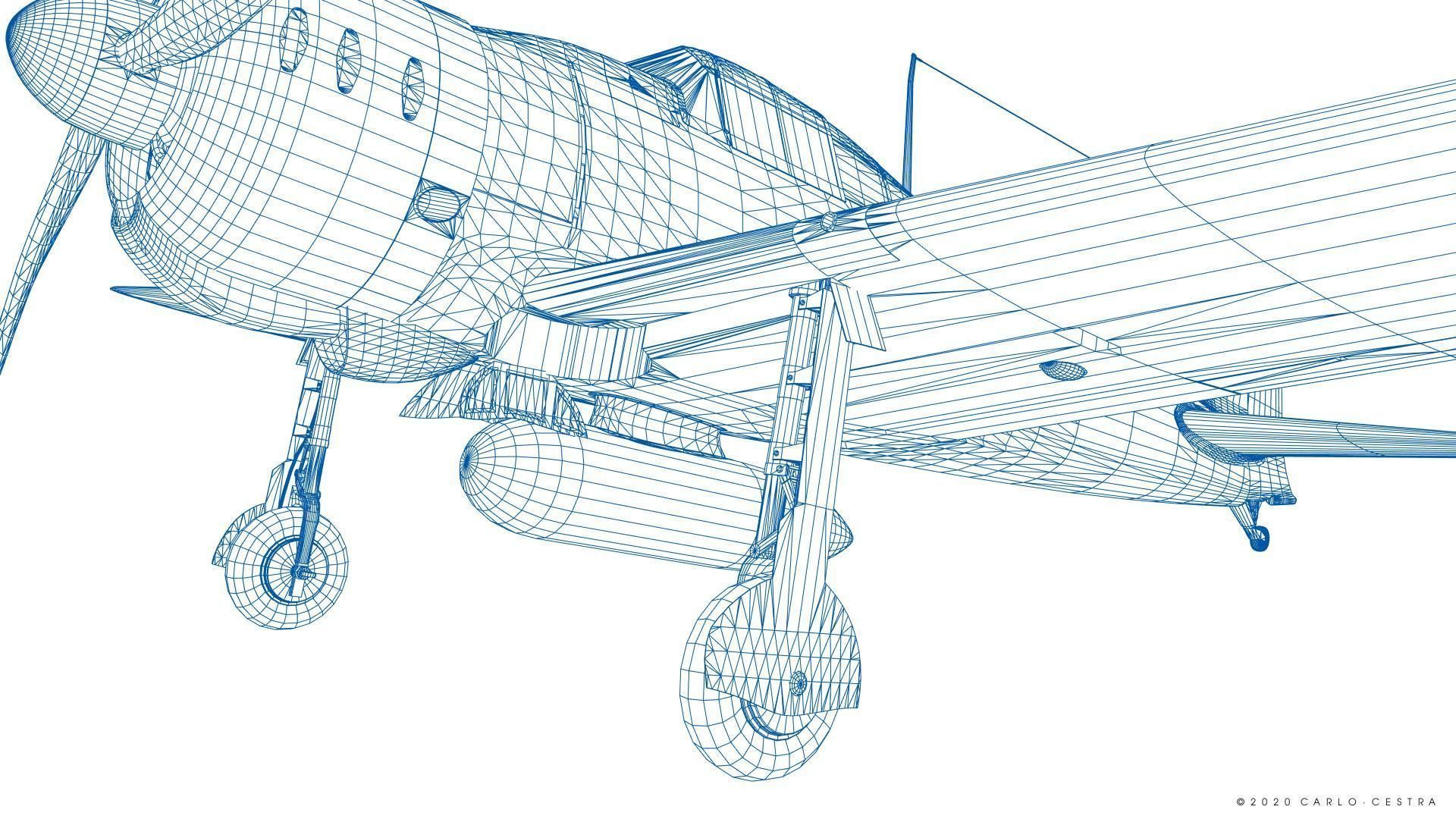 A6M2 Type0 Model11 Serial 3-112 - Rigged Low-poly 3D model_47