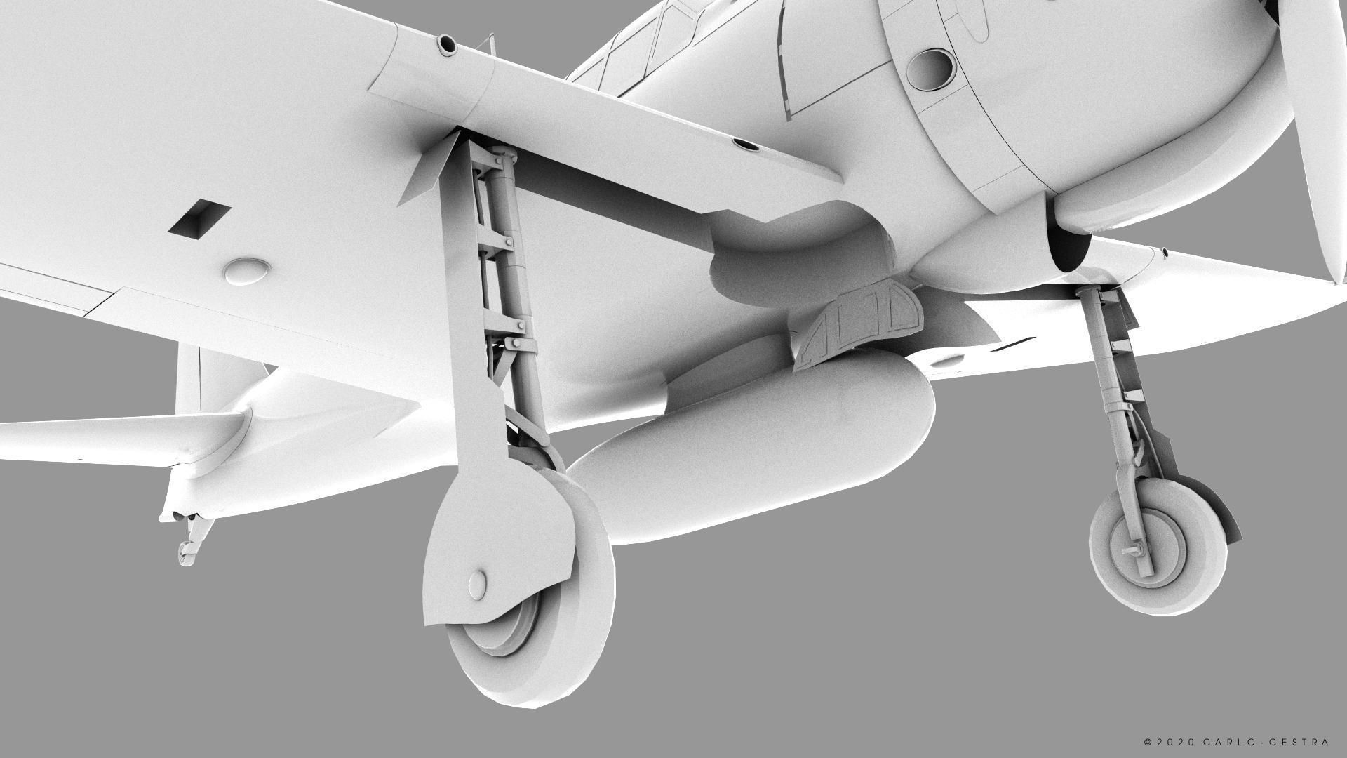 A6M2 Type0 Model11 Serial 3-112 - Rigged Low-poly 3D model_25