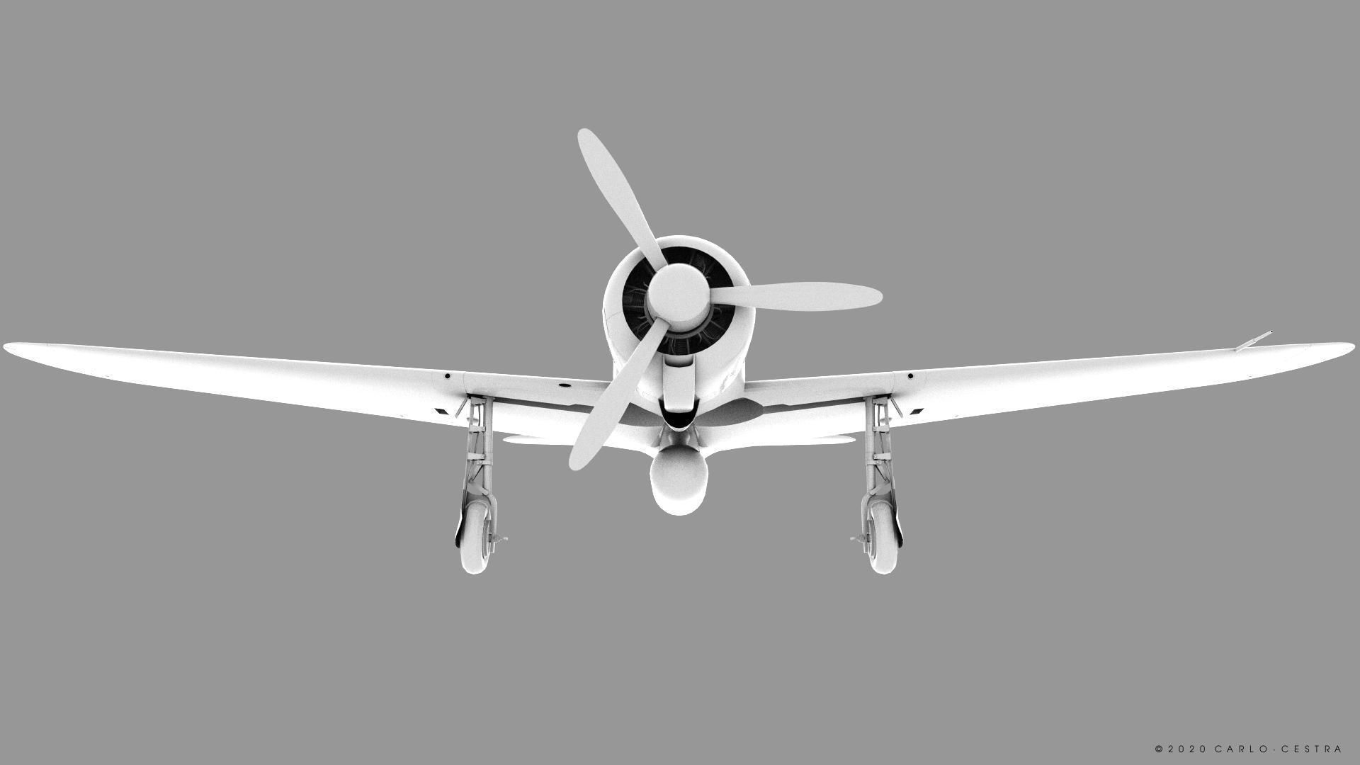 A6M2 Type0 Model11 Serial 3-112 - Rigged Low-poly 3D model_30