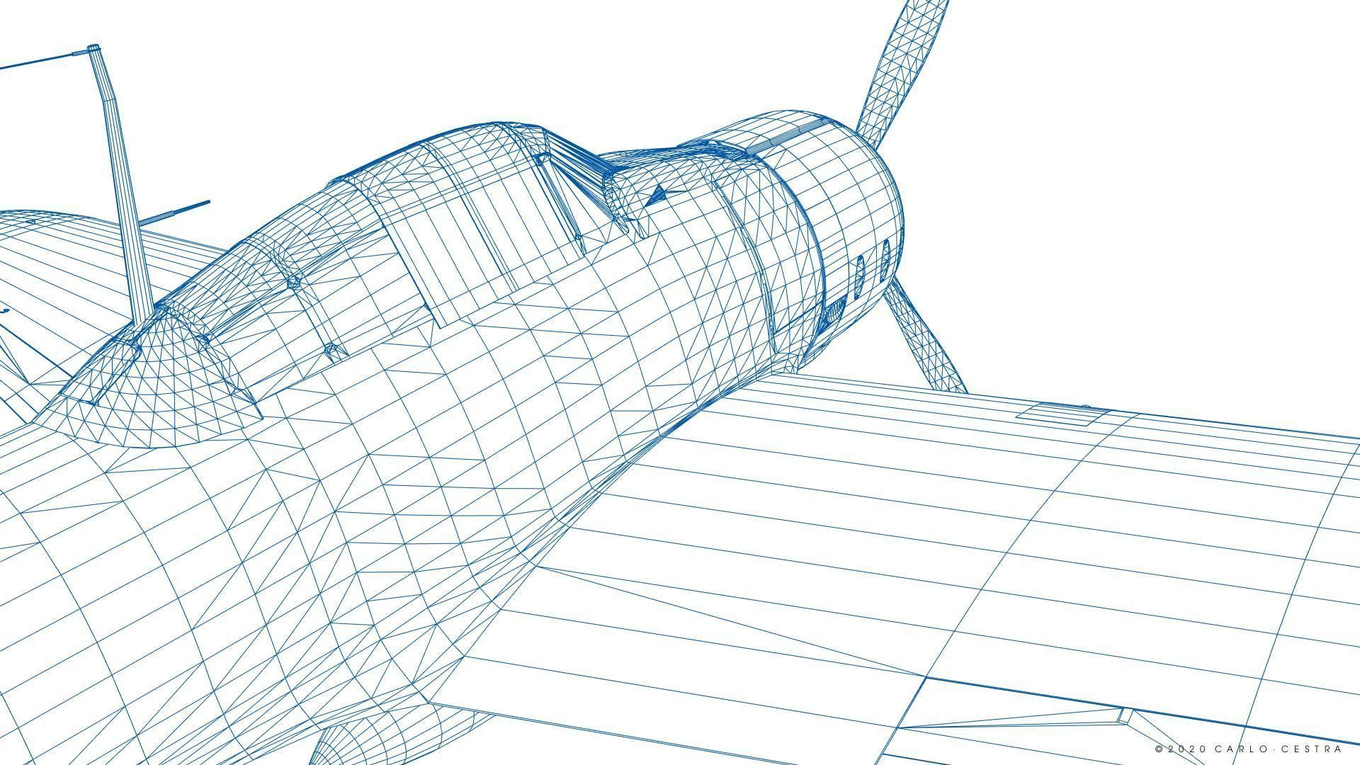 A6M2 Type0 Model11 Serial 3-112 - Rigged Low-poly 3D model_48