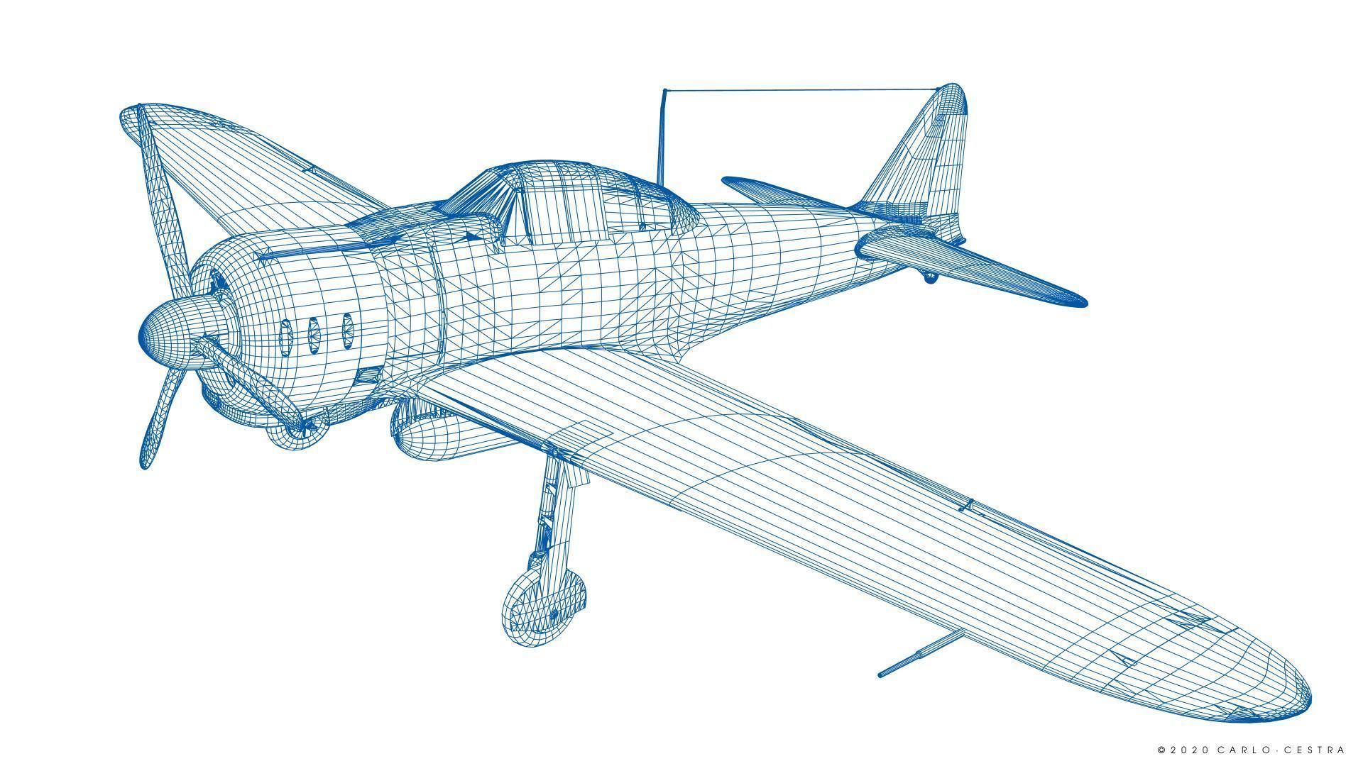 A6M2 Type0 Model11 Serial 3-112 - Rigged Low-poly 3D model_41