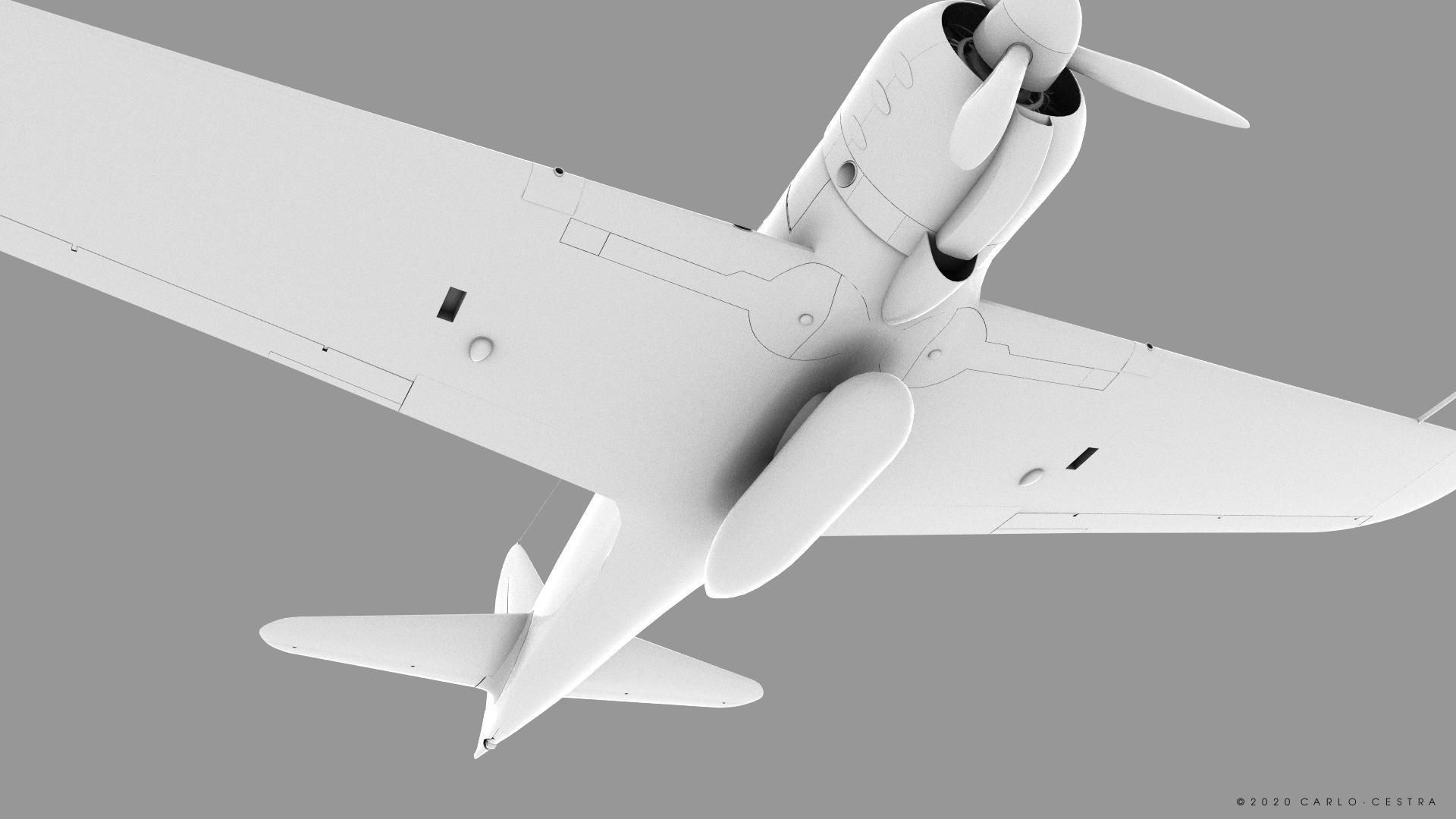 A6M2 Type0 Model11 Serial 3-112 - Rigged Low-poly 3D model_35