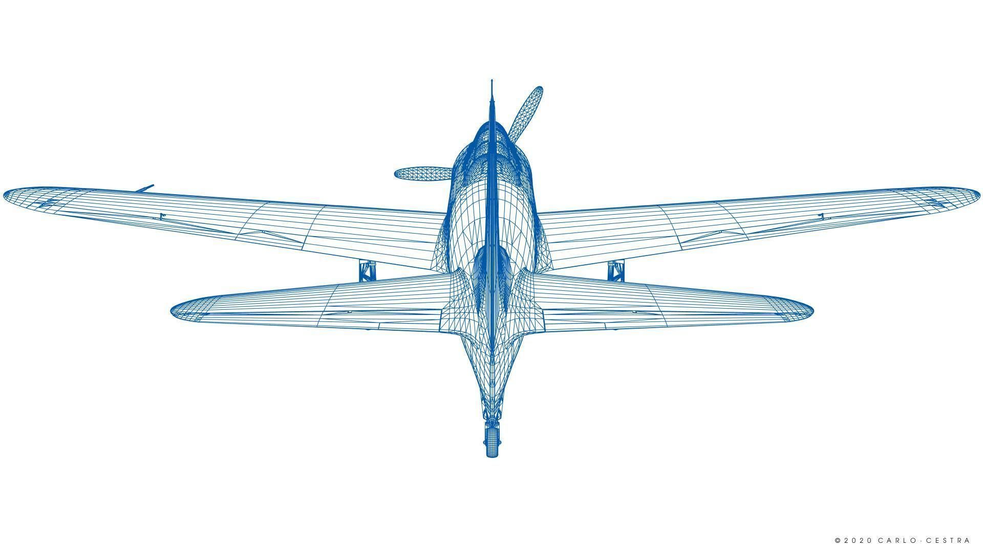 A6M2 Type0 Model11 Serial 3-112 - Rigged Low-poly 3D model_39