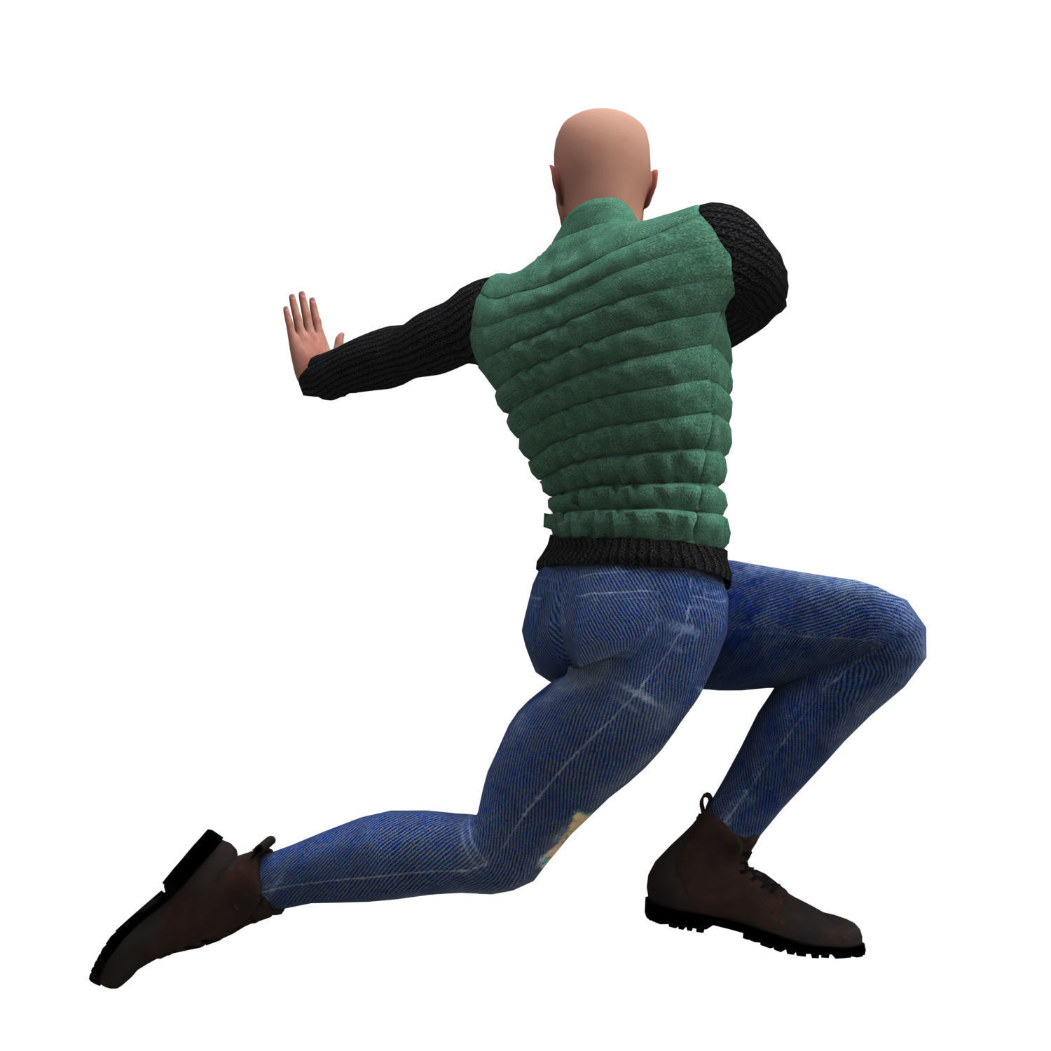 3d realistic man character with clothing 3D model_19