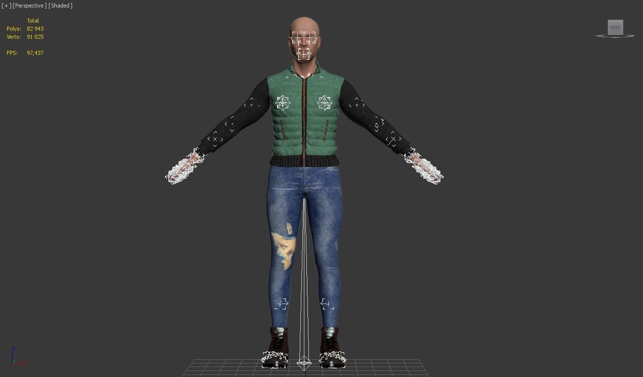 3d realistic man character with clothing 3D model_21