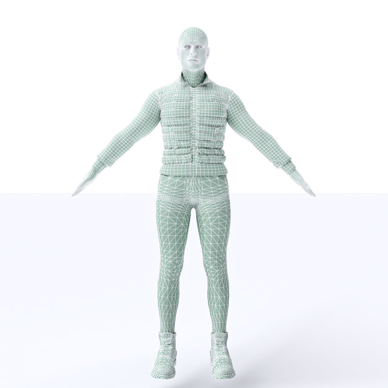 3d realistic man character with clothing 3D model_25