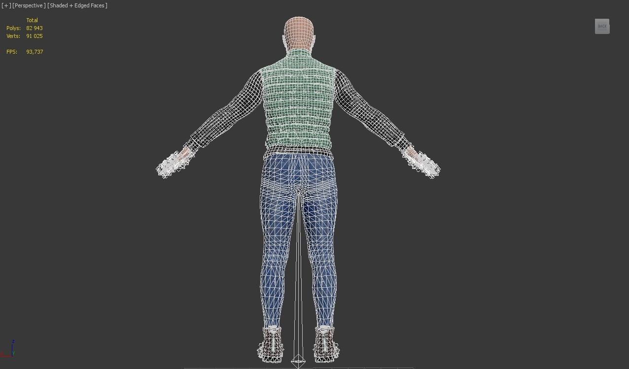3d realistic man character with clothing 3D model_22