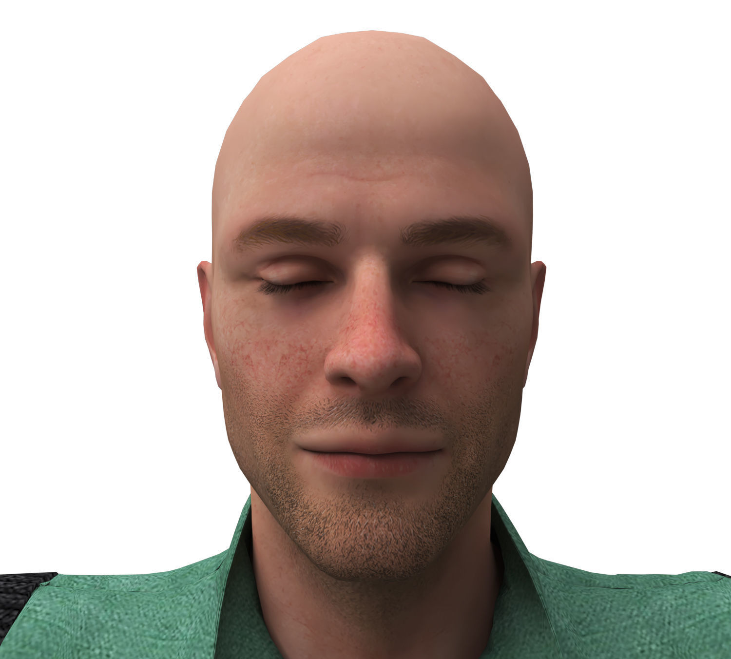 3d realistic man character with clothing 3D model_9