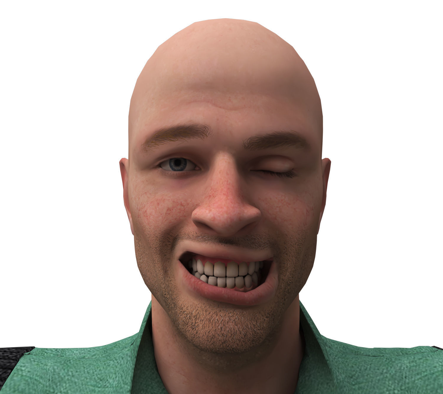 3d realistic man character with clothing 3D model_10