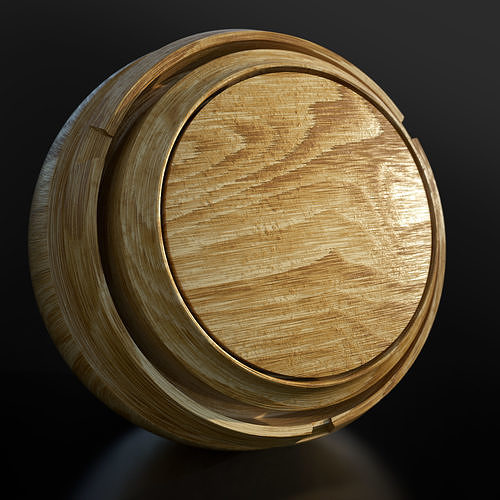 Oak wood texture pbr Low-poly 3D model