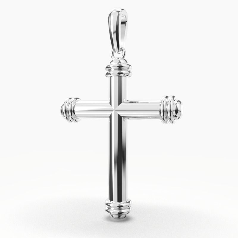 JESUS CROSS GOLD PENDANT 3D print model_14