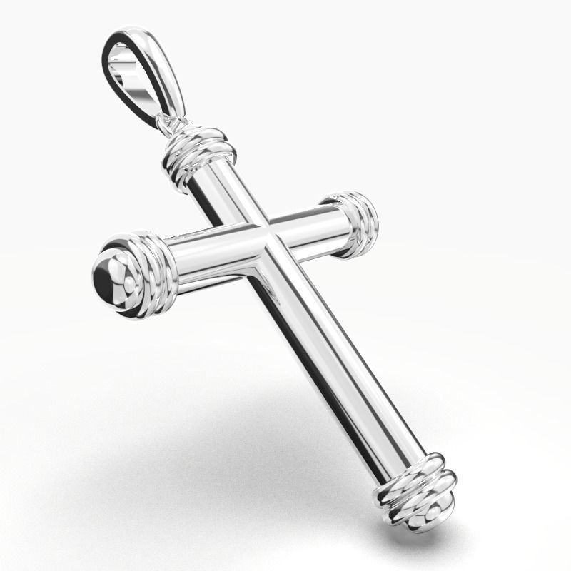 JESUS CROSS GOLD PENDANT 3D print model_15