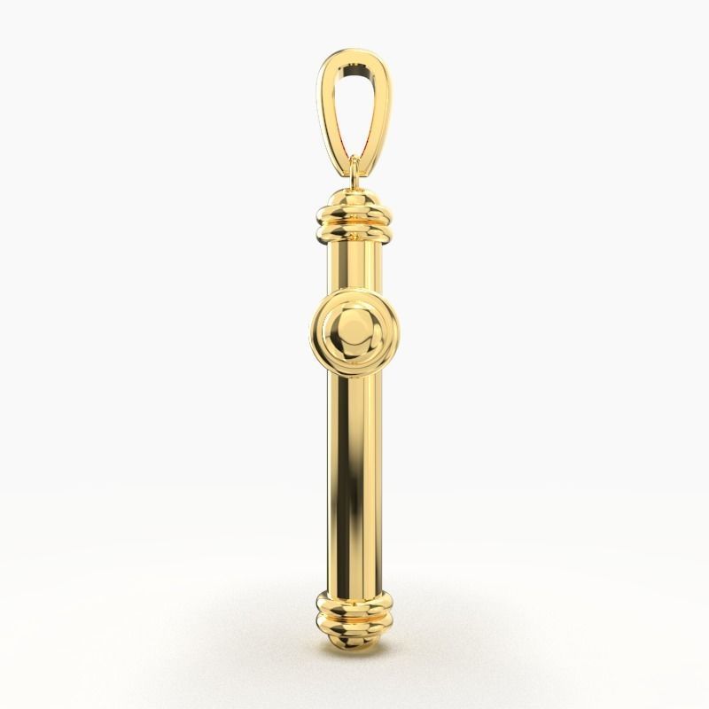 JESUS CROSS GOLD PENDANT 3D print model_2