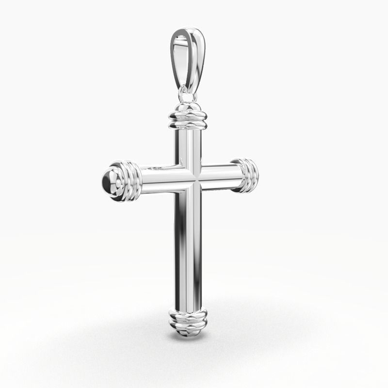 JESUS CROSS GOLD PENDANT 3D print model_13