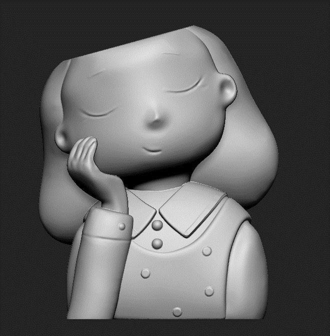 Pack combo 2 Cute girls planter for 3D printing 3D print model_13