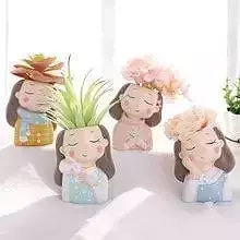 Pack combo 2 Cute girls planter for 3D printing