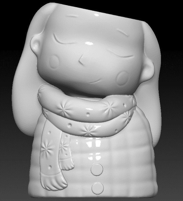 Pack combo 2 Cute girls planter for 3D printing 3D print model_7