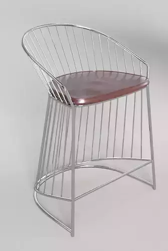 Steel leather chair