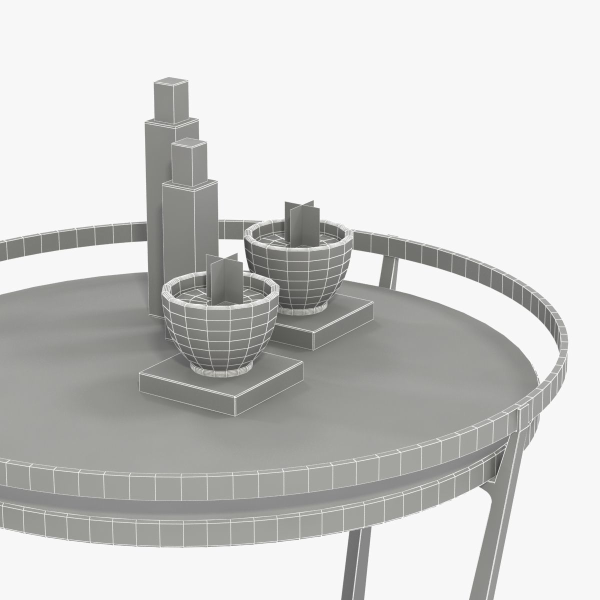 Chloe drink table by holly hunt 3D model_8