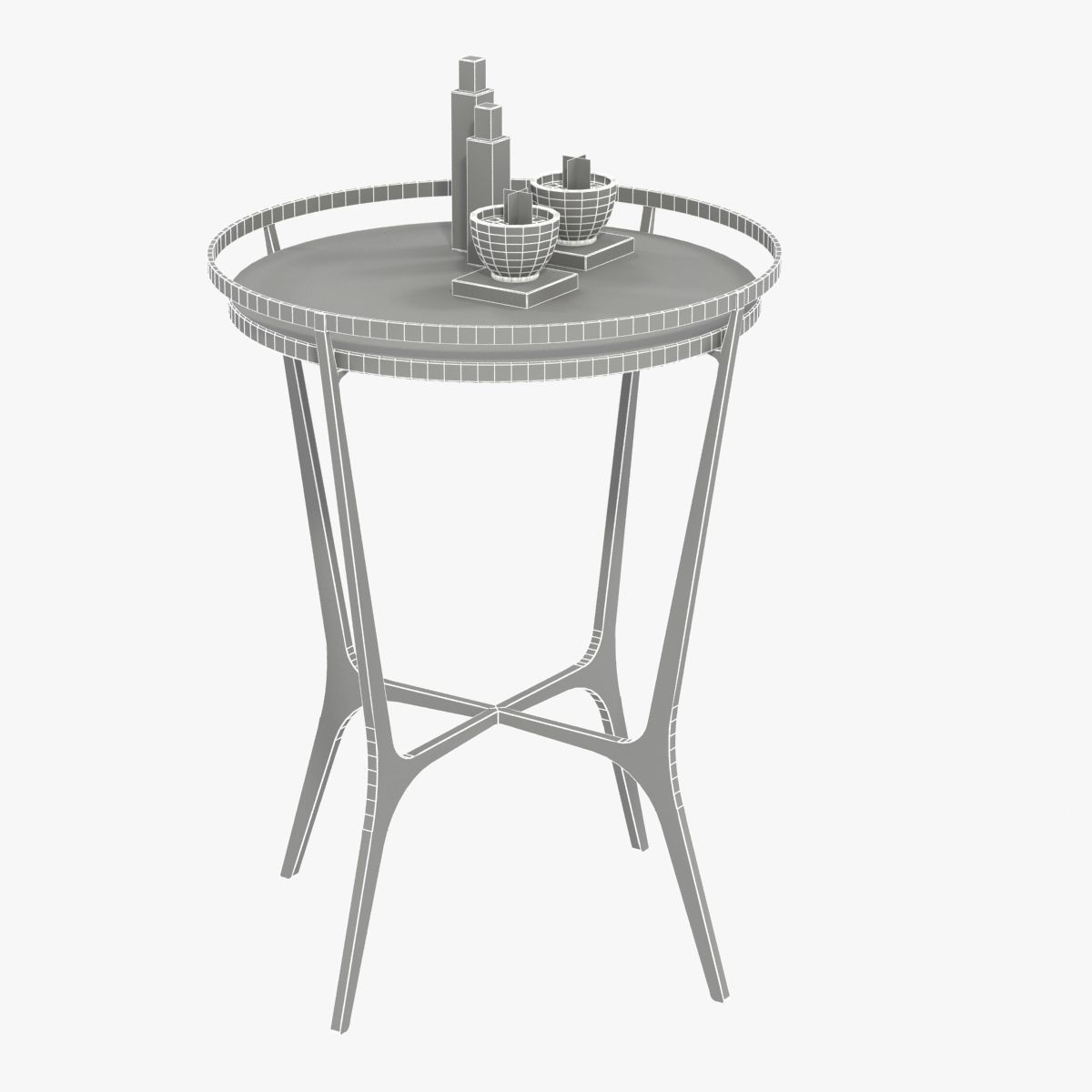 Chloe drink table by holly hunt 3D model_6