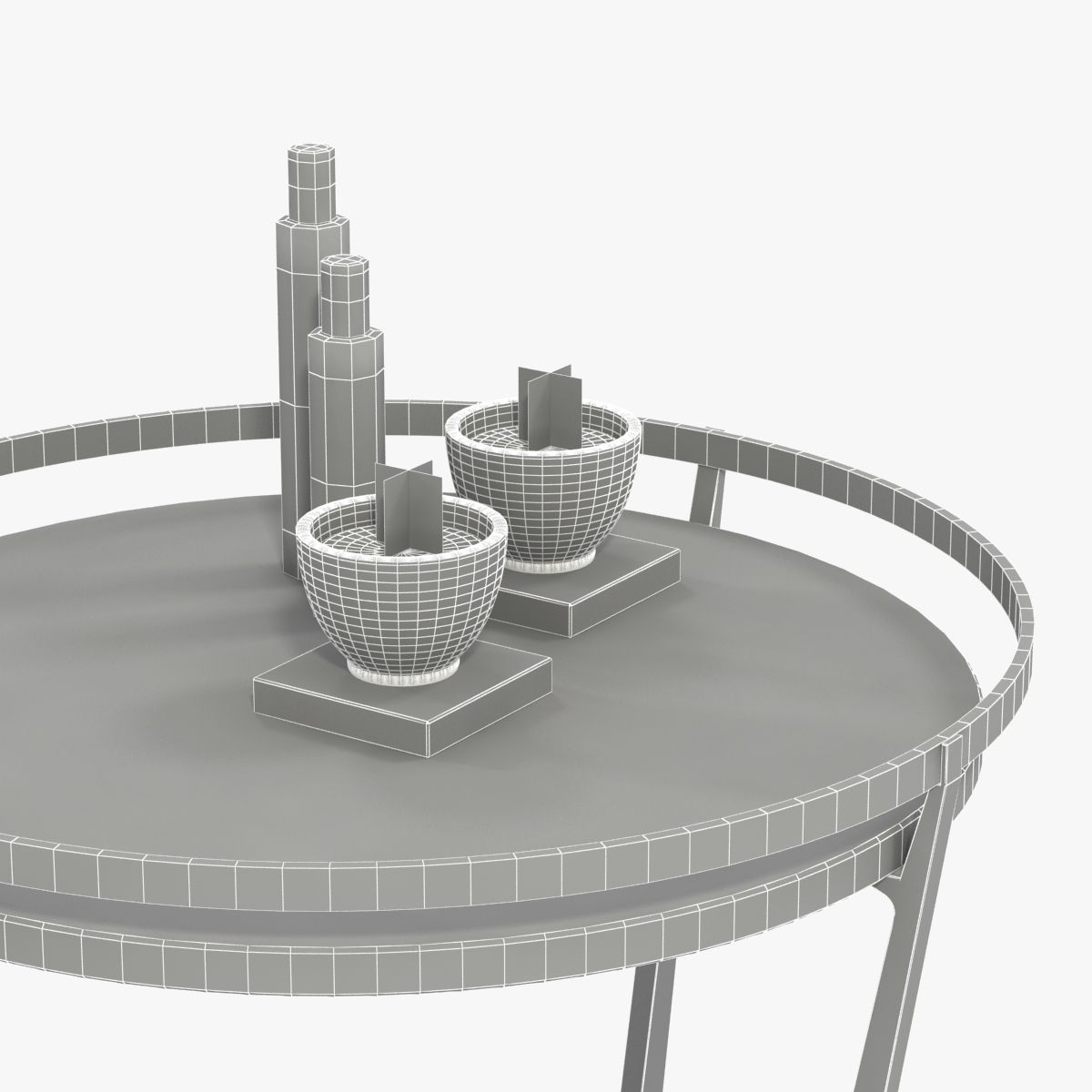 Chloe drink table by holly hunt 3D model_7