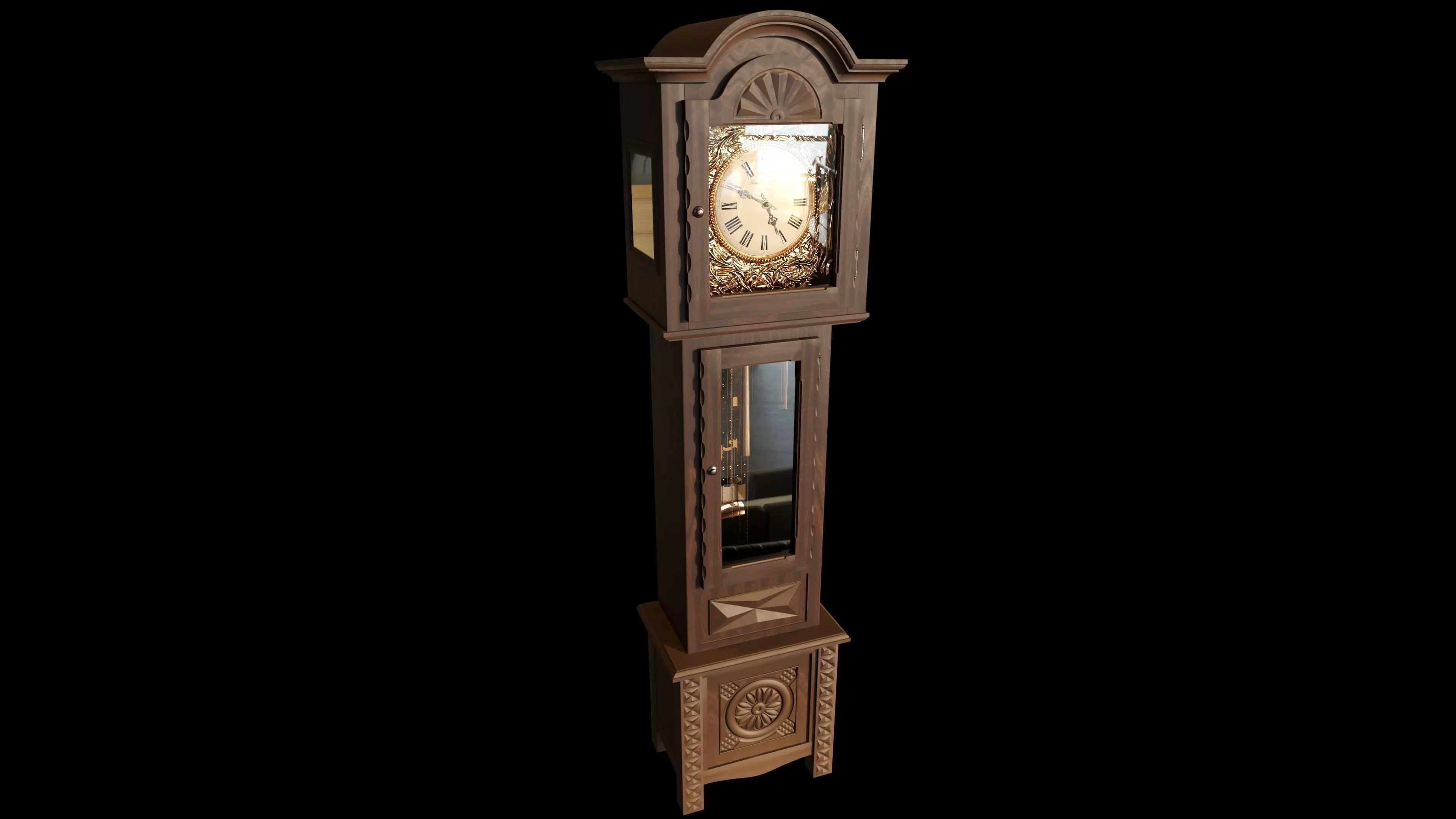 Grandfather Clock 3D model