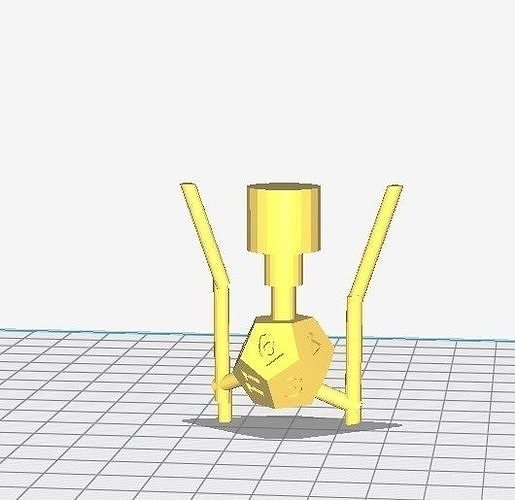 Sprued up D12 for Lost PLA Casting Free 3D print model