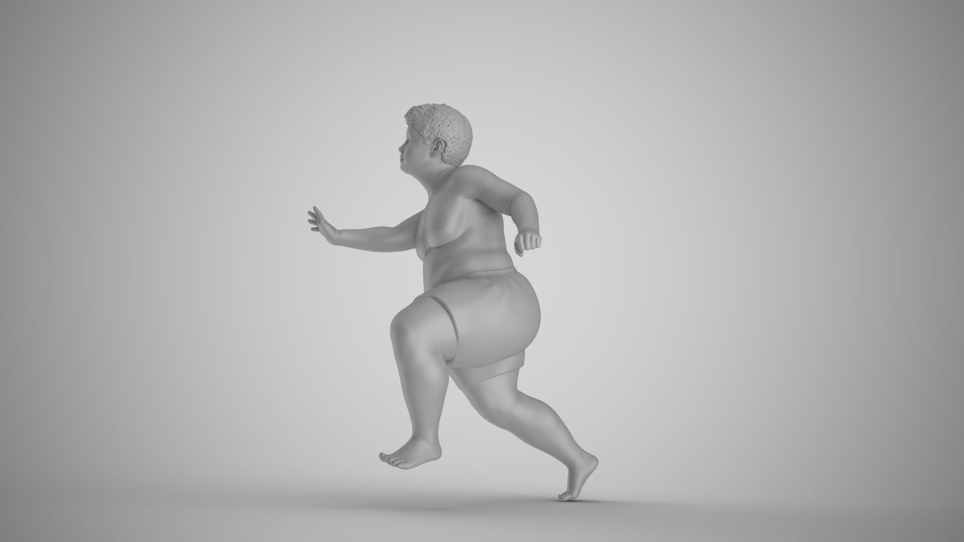 Boy Jumping into the Pool 3D print model_2