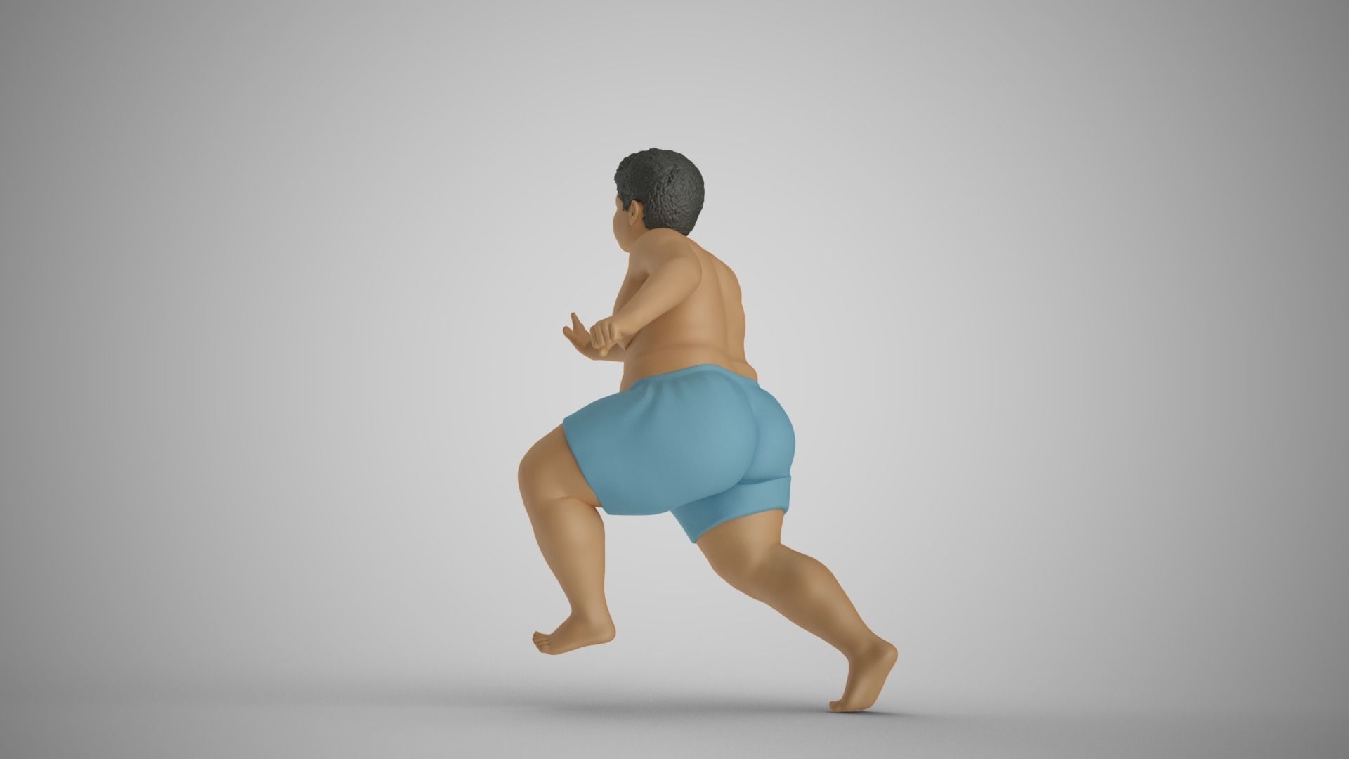 Boy Jumping into the Pool 3D print model_10