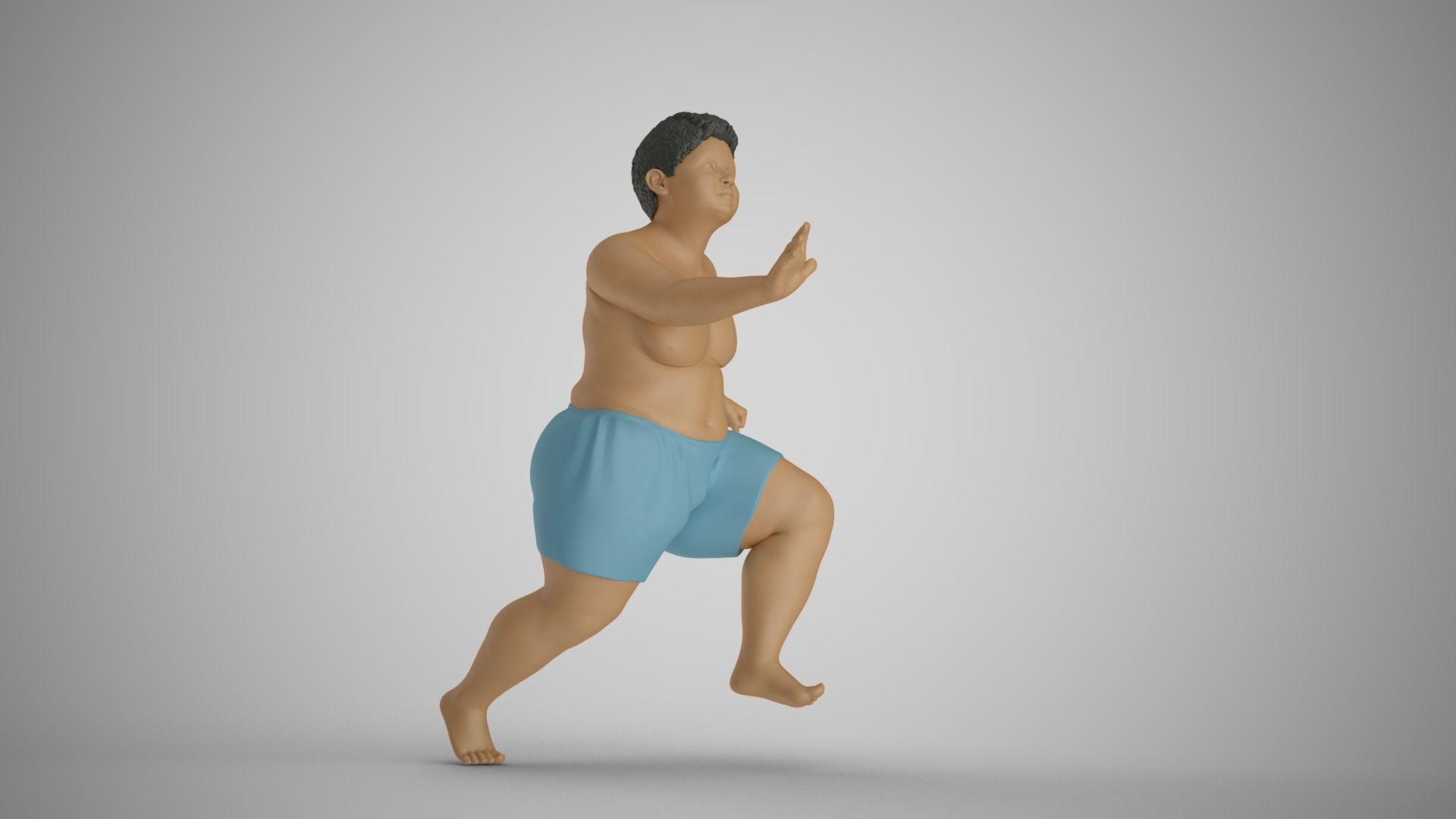 Boy Jumping into the Pool 3D print model_6