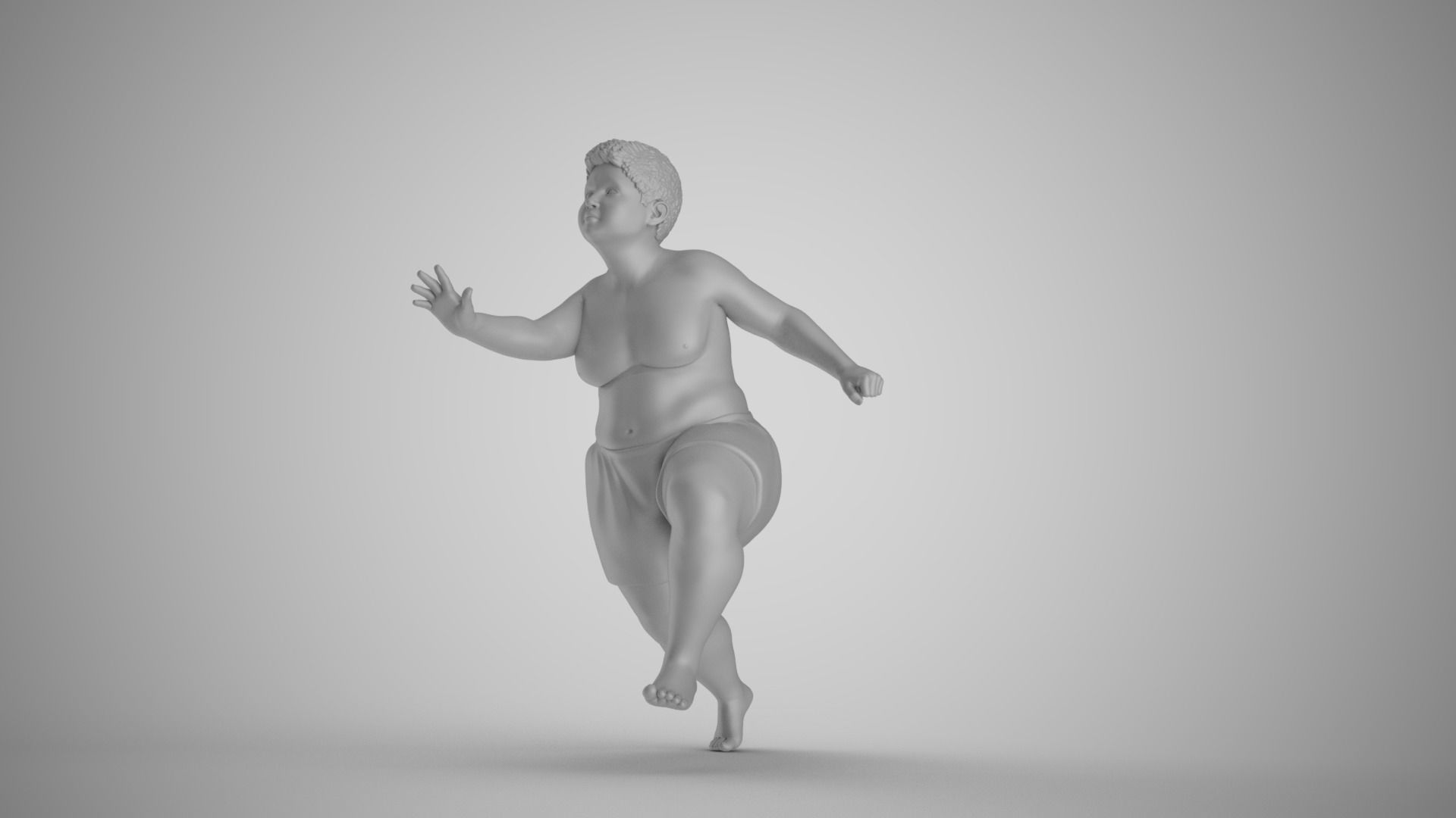 Boy Jumping into the Pool 3D print model_3