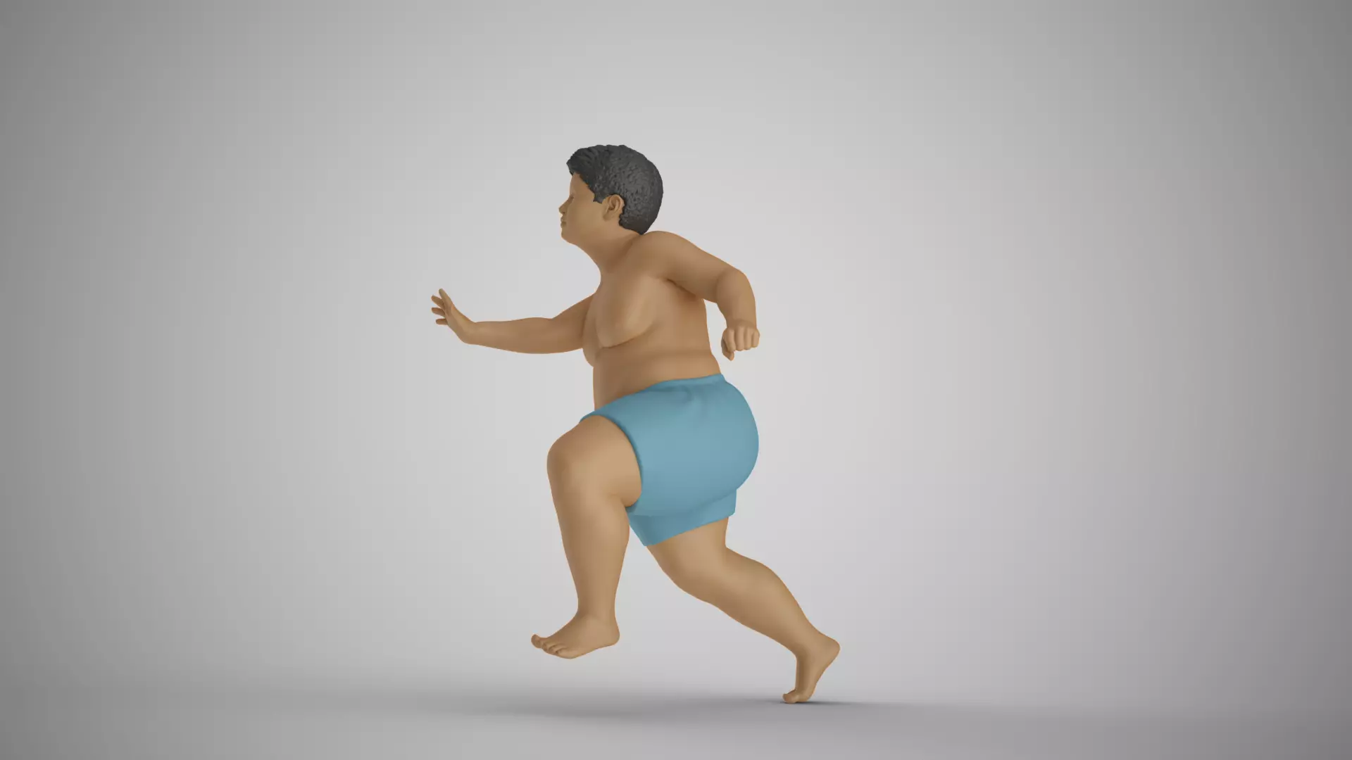 Boy Jumping into the Pool 3D print model_0
